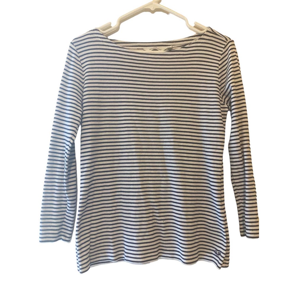 Vineyard Vines Striped Simple Boatneck Tee - Size M (flawed)